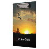 Geel Sunset Grassy Meadow Klembord (Links)