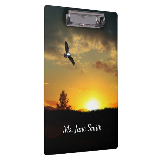 Geel Sunset Grassy Meadow Klembord (Rechts)