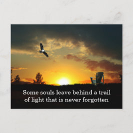 Geel Sunset Grassy Meadow Sympathie Briefkaart