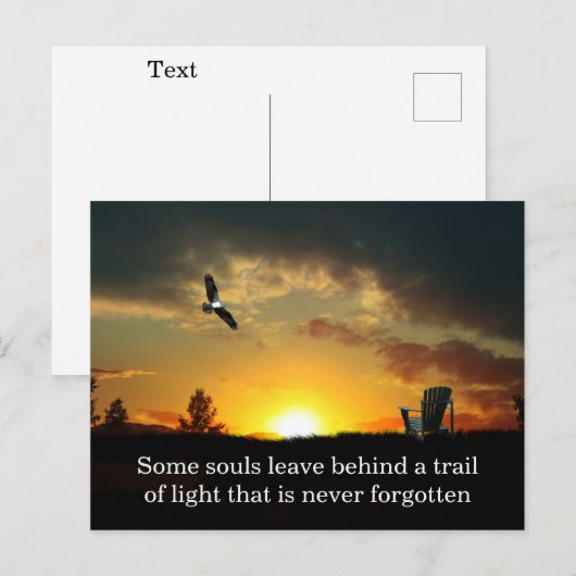 Geel Sunset Grassy Meadow Sympathie Briefkaart (Voorkant / Achterkant)