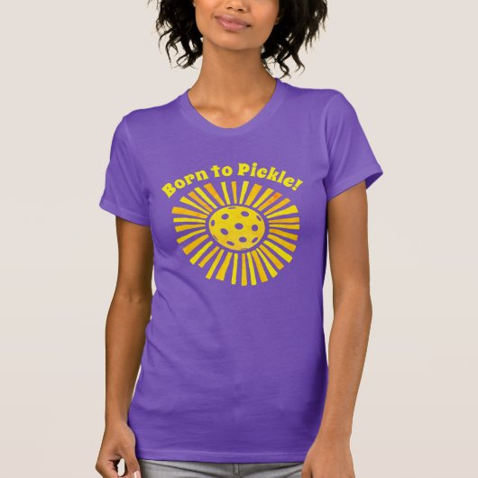 Geel Sunshine Pickleball Team T-shirt (Voorkant)