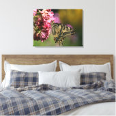 Geel Swallowtail Butterfly Canvas Afdruk (Insitu (Slaapkamer))