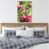 Geel Swallowtail Butterfly Canvas Afdruk (Insitu (Slaapkamer))