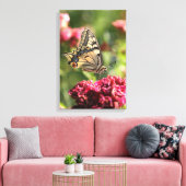 Geel Swallowtail Butterfly Canvas Afdruk (Insitu (Woonkamer))