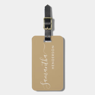 Geel Tan Bagagelabels Wedding Table Plan / Favor