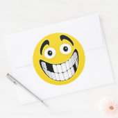 Geel Tandloos Grijsgezicht Ronde Sticker (Envelop)