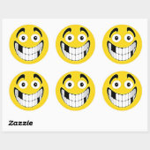 Geel Tandloos Grijsgezicht Ronde Sticker (Vel)