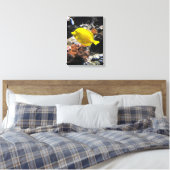 Geel tang vis canvas afdruk (Insitu (Slaapkamer))