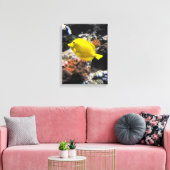 Geel tang vis canvas afdruk (Insitu (Woonkamer))