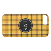 Geel Tartan Gepland Monogram Case-Mate iPhone Case (Achterkant (Horizontaal))