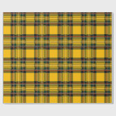 Geel Tartan Schotse Ruit Inpakpapier (Vlak)
