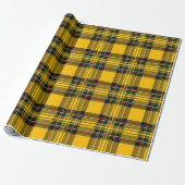 Geel Tartan Schotse Ruit Inpakpapier (Uitgerold)