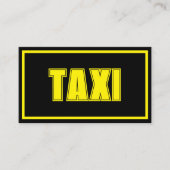 Geel TAXI geel lijst taxi chauffeur service cabby Visitekaartje (Voorkant)