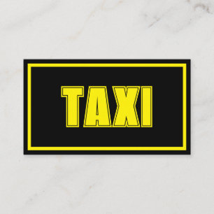 Geel TAXI geel lijst taxi chauffeur service cabby Visitekaartje