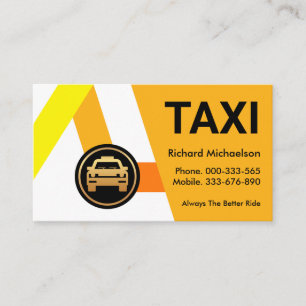 Geel Taxi Routes Ride Share Visitekaartje
