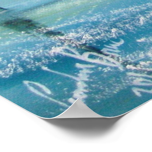 Geel taxikoppel regenachtig dag romantisch koppel poster (Hoek)