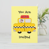 Geel taxiontwerp kaart (Staand voorkant)