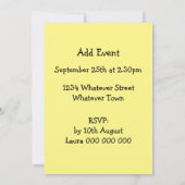 Geel taxiontwerp kaart (Achterkant)