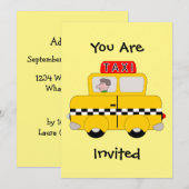 Geel taxiontwerp kaart (Voorkant / Achterkant)