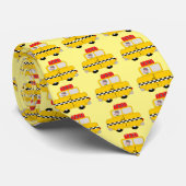 Geel taxiontwerp stropdas (Opgerold)