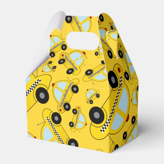 Geel taxipatroon bedankdoosjes (Voorkant Zijde)