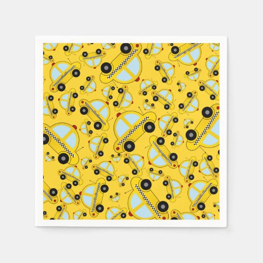 Geel taxipatroon servetten (Voorkant)