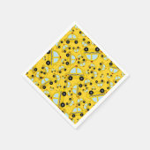 Geel taxipatroon servetten (Hoek)