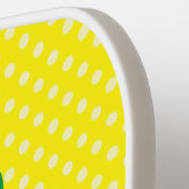 Geel Te langzaam voor tennis met naam Pickleball Paddle (Links Detail)