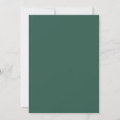 Geel Teal Bladerig Huwelijk Kaart (Achterkant)