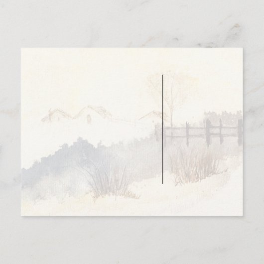 Geel Teal Landelijke Waterverf  We Zijn Verhuisd Aankondigingskaart (Achterkant)