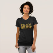 Geel Team Bruid Trouwfeest T-shirt (Voorkant volledig)