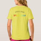 Geel Team Cheer stand, toonaangevende Squad-sport  T-shirt (Achterkant)