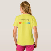 Geel Team Cheer stand, toonaangevende Squad-sport  T-shirt (Achterkant volledig)