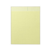 Geel technische ruitjespapierblok (Raster wiskunde Notitieblok (Linkerzijde)