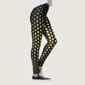 Geel Techno Stippenpatroon Leggings (Rechts)