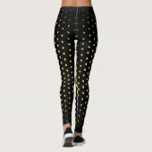 Geel Techno Stippenpatroon Leggings (Achterkant)