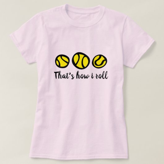 Geel Tennis Ball T Shirt | Zo ga ik werken (Design voorkant)