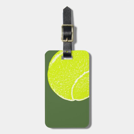 geel tennisbal bagagelabel (Voorkant verticaal)