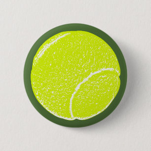 geel tennisbal ronde button 5,7 cm