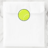 geel tennisbal ronde sticker (Tas)