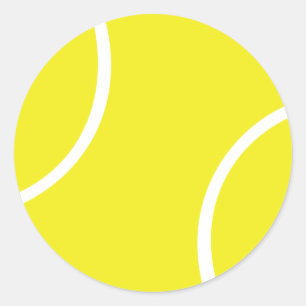 Geel tennisbal symbool ronde sticker