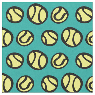 Geel tennisbalpatroon, dij textiel stof