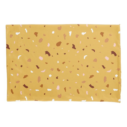 Geel Terrazzo Patroon Kussensloop (Voorkant)