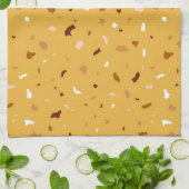 Geel Terrazzo Patroon Theedoek (Gevouwen)
