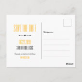 Geel Texas Curling Ribbon sparen de Datum Briefkaart (Achterkant)