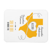 Geel Texas Curling Ribbon sparen de Datum Magneet (Horizontaal)