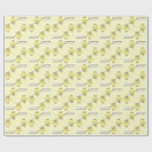 Geel thema Baby shower met poolkuip Cadeaupapier (Vlak)