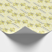 Geel thema Baby shower met poolkuip Cadeaupapier (Hoek)