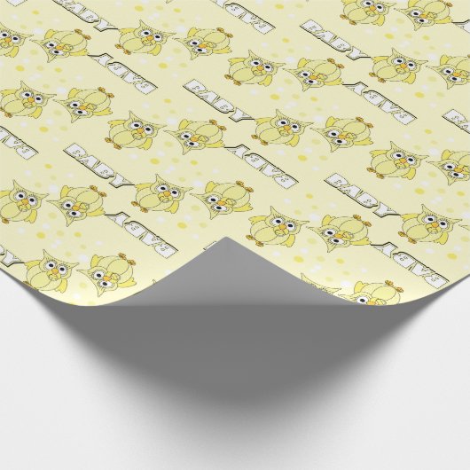 Geel thema Baby shower met poolkuip Cadeaupapier (Hoek)