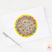 Geel thema Fairy Kostuumfeest voor kinderen Ronde Sticker (Envelop)